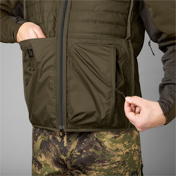 2026 Harkila Männer Hirsch Jäger Camo Reversible Packbare Weste 1201150 - Willow Green / AXIS MSPForest